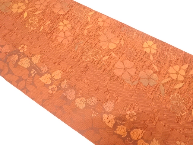 JAPANESE NAGOYA OBI / WOVEN WEEPING SAKURA
